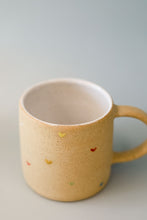 Load image into Gallery viewer, miss autumn lovey *handmade rainbow hearts ceramic mug*