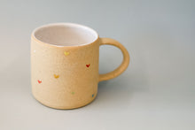 Load image into Gallery viewer, miss autumn lovey *handmade rainbow hearts ceramic mug*
