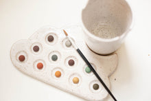 Load image into Gallery viewer, miss painterly simple nesting cloud palette: handmade ceramic painting palette