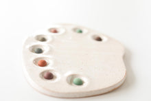 Load image into Gallery viewer, miss painterly modern palette + brush cup set: handmade ceramic painting palette