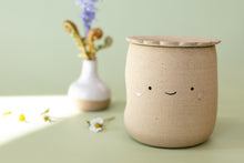 Load image into Gallery viewer, miss sylva raw happy + sad tea set *handmade ceramic thumb indent mug with tea infuser*