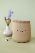 Load image into Gallery viewer, miss sylva raw happy + sad tea set *handmade ceramic thumb indent mug with tea infuser*