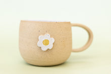 Load image into Gallery viewer, miss linda white + raw *handmade daisy ceramic mug* (Copy)