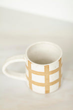 Load image into Gallery viewer, miss harriette *handmade grid ceramic mug*