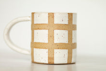 Load image into Gallery viewer, miss harriette *handmade grid ceramic mug*