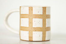 Load image into Gallery viewer, miss harriette *handmade grid ceramic mug*