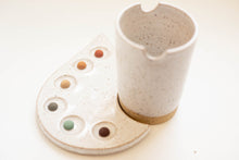 Load image into Gallery viewer, miss painterly  simple raindrop nesting palette: handmade ceramic painting palette
