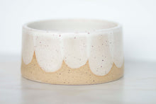 Load image into Gallery viewer, miss indy *scalloped handmade ceramic dog bowl*
